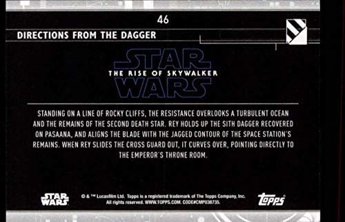 2020 Topps Star Wars A Rise of Skywalker Sorozat 2 Lila 46 Irányban a Tőr REY, FINN Kereskedelmi Kártya