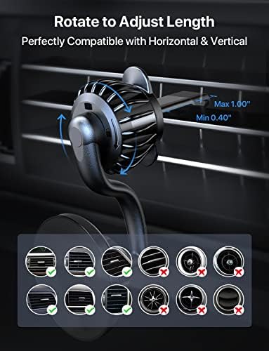 Ciencimy Kompatibilis a MagSafe Autós tartó [Legerősebb Mágnes] Mágneses Telefon tartó Kocsi [360° Állítható] Szellőző Mágneses
