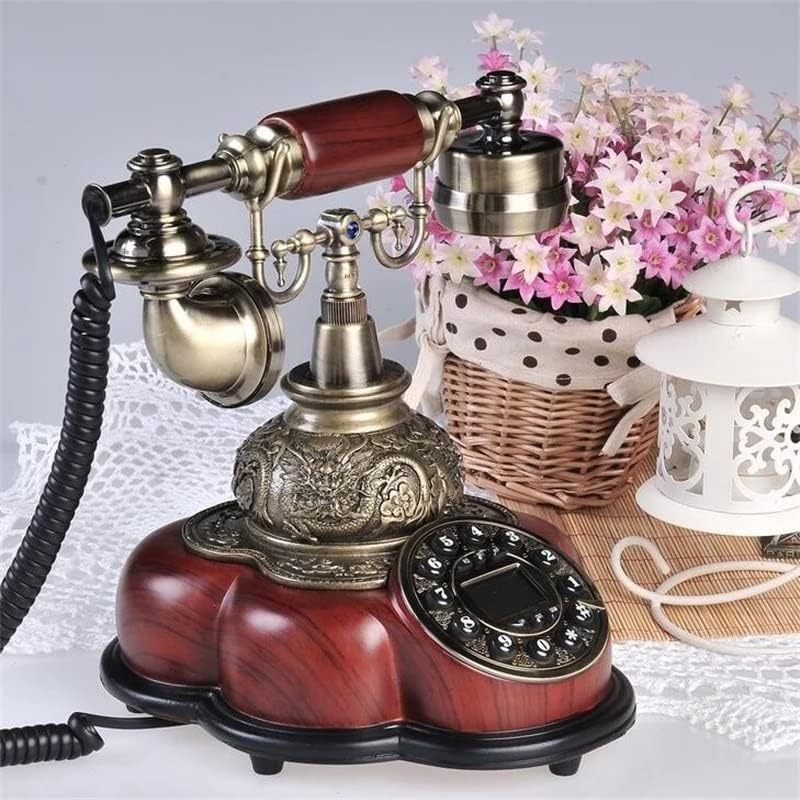 DLVKHKL Antik Vezetékes Telefon Gyanta Rögzített Digitális Retro Telefon Gombot, Tárcsázza a Klasszikus, Dekoratív Forgó Tárcsa Telefonok