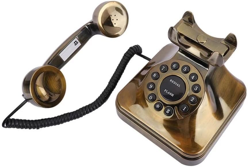 ZSEDP Retro Antik Telefon Vintage Bronz Rögzített Tárcsázás a Telefon Klasszikus Vezetékes Vezetékes Telefon, Otthoni Iroda Hotel