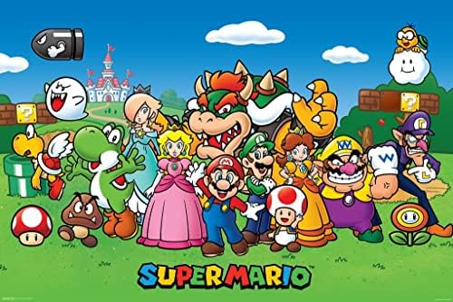 Piramis-Amerikában a Super Mario Karakter a Nintendo videojáték-Sorozat Luigi Princess Peach Yoshi Király Hatalmas Nagy Óriás Plakát