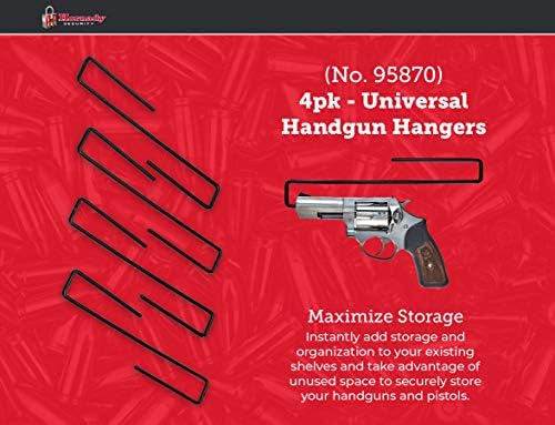 Hornady Egyetemes Kézifegyver Fogasok, 95870, 4pk - Maximalizálja a Fegyver Biztonságos Hely Könnyen megközelíthető Alatt Polc Tároló Fegyvert