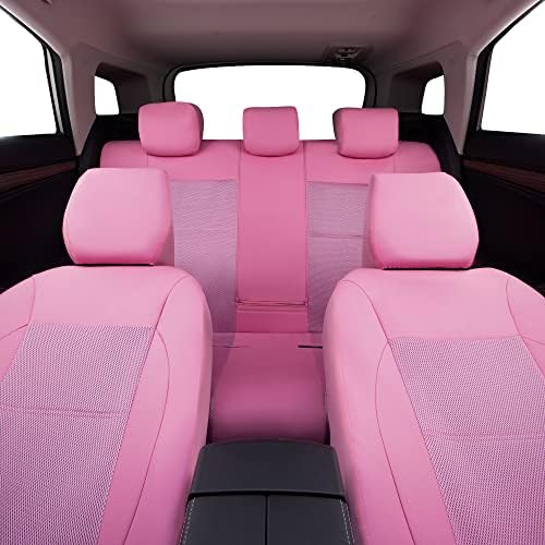 CAR PASS Rózsaszín Bőr Ülés Fedezze Automotive Univerzális Autó üléshuzat Szett Csomag-Szuper 5mm Kompozit Szivacs Belsejében,Légzsák