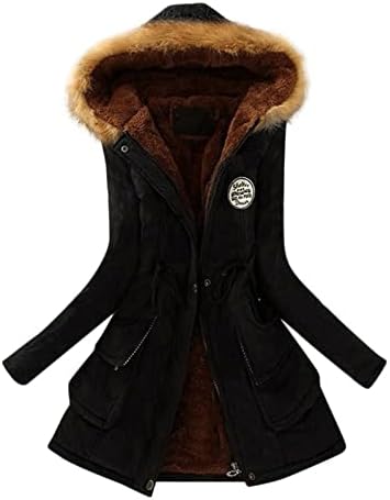 Női Kapucnis Kabát Téli Meleg Outwear Vékony Téli Kabátok Esik Aranyos Gyapjú Felsőruházat Maximum