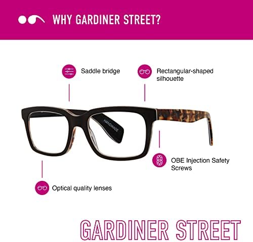 Scojo New York Gardiner Street Olvasó Szemüveg, Prémium-Acetát Olvasók a Férfiak, mind a Nők