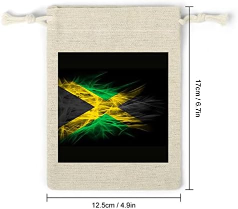 Jamaica Zászló Zsinór Tároló Zsák Cukrot Ajándék Tasak Újrafelhasználható Összecsukható, Kompakt többfunkciós Zsebében Csomag 8DB