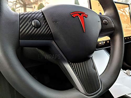 Tesla Model 3 / Modell Y Kormánykerék Wrap (Carbon Fiber)