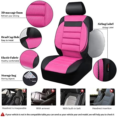 CAR PASS Bőr 3D-s Hab Vissza Támogatása autósülés Teljes Készlet Air Mesh Autóipari üléshuzatok, Egész Szezonban autósülés Fedezze Alkalmas