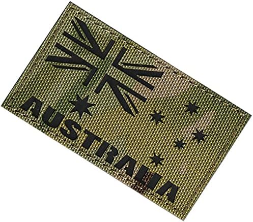 Fényvisszaverő Ausztrália Zászló Javítás Infravörös IR Ausztrál Nemzeti Országban Morál Jelvény Taktikai Katonai Egyenruha
