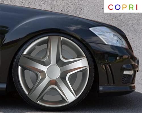 Copri Készlet 4 Kerék Fedezze 15 Coll Ezüst Dísztárcsa Snap-On Illik az Alfa Romeo