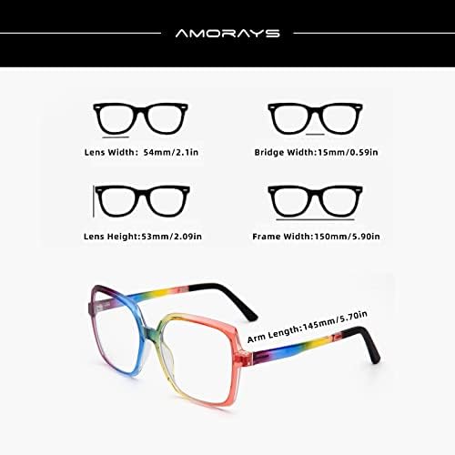 Amorays Mágneses Bifokális Szemüvegre Klip napszemüveg,szemüveg éjszakai vezetéshez,Kék Fény Blokkoló Olvasók Női Férfi