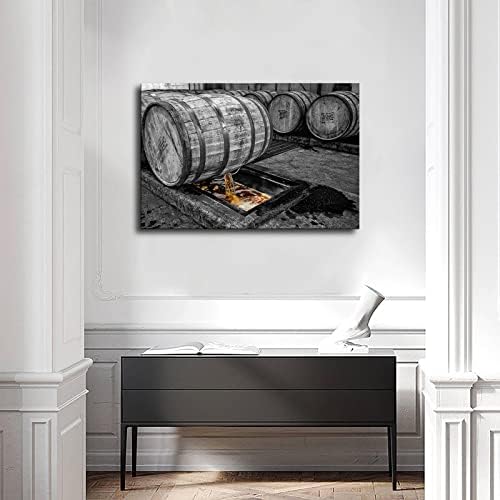 Fekete, Fehér, Retro Plakát Bourbon Whiskey Poszter Vászon Dekoráció lakberendezés Wall Art Cool Fali Dekor Art Nyomtatás Dekoráció