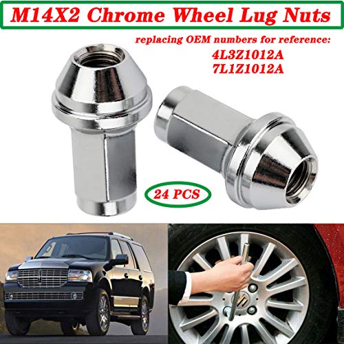 M14X2 Chrome Kerék csavarokat, Alkalmas 2004-2014 Ford F150 Expedíció Lincoln Navigator Teherautók, Terepjárók 4L3Z1012A 7L1Z1012A Kerék