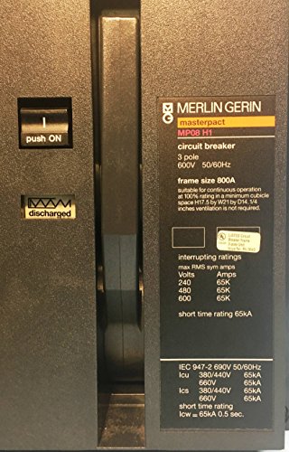 Merlin Gerin MP08H1 800A MasterPact LSI Áramkör Megszakító w/Sönt MP08 H1 800 Erősítő