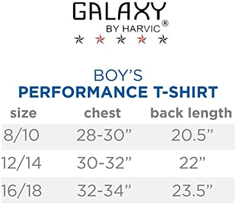 Galaxy által Harvic Fiú Sportos Póló - 4 Csomag Aktív Teljesítmény Száraz-Fit Sport Póló (4-18)