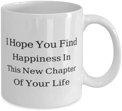 Fegyőr Bögre, Remélem, Megtalálja a Boldogságot Ebben Az Új Fejezet Az Életed, Újszerű, Egyedi Ajándék Ötletek, a fegyőr, Bögre Tea Csésze