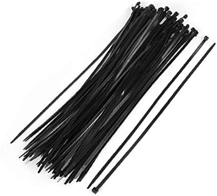 X-mosás ragályos Fekete Csomagolás String Drót, Kábel karperecet Kötőelem 7.8 mm x 550mm 100-as(Fascetta nera per fascette per fascette
