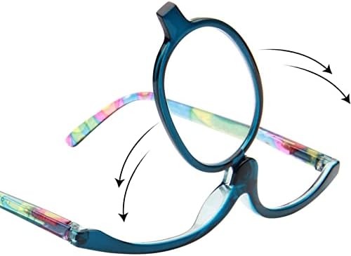 Soarea Smink Olvasó Szemüveg a Nők Nagyító Kozmetikai Olvasók Flip Egyetlen Objektív Forgó Szemüveg 3660 (2 Csomagot, 3.0)