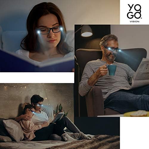 Olvasó Szemüveg Fényes, LED Égő Nagyító Nightime Olvasó Nők, Férfiak, Világos Látás, Égő Szem, Szemüveg 2pk