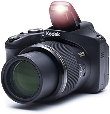 Kodak Pixpro Astro Zoom AZ651 20 MP Digitális Fényképezőgép 65X Optikai Zoom, 1080p Videó Felvétel, 3 hüvelykes LCD-Képernyő (Fekete)