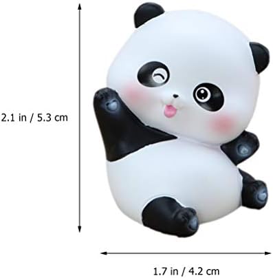 PartyKindom 1 Készlet 4 Db Fotó Kellékek Kedves Panda Születésnapi Torta Dekorok Autó Díszei (Fekete-Fehér) Szülinapi Buli