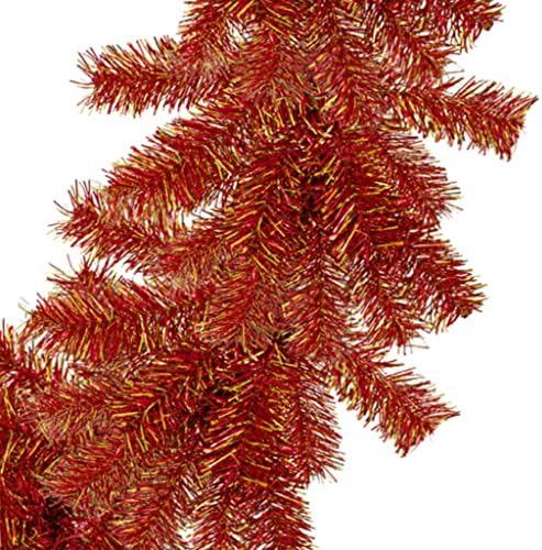 18 Karácsonyi Koszorúk tűzálló Talmi Ecset Fedett Szabadtéri Ünnepi Dekoráció, a Bejárati Ajtó, valamint Falra (Piros-Arany)