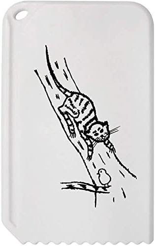 Azeeda 'Cat & Madár a Fa Műanyag Jég Kaparó (IC00026330)